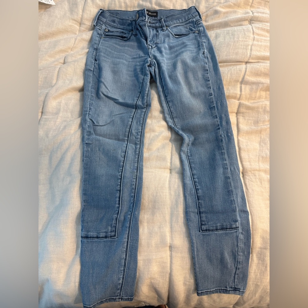 Express Light Blue Cropped Women's Jeans